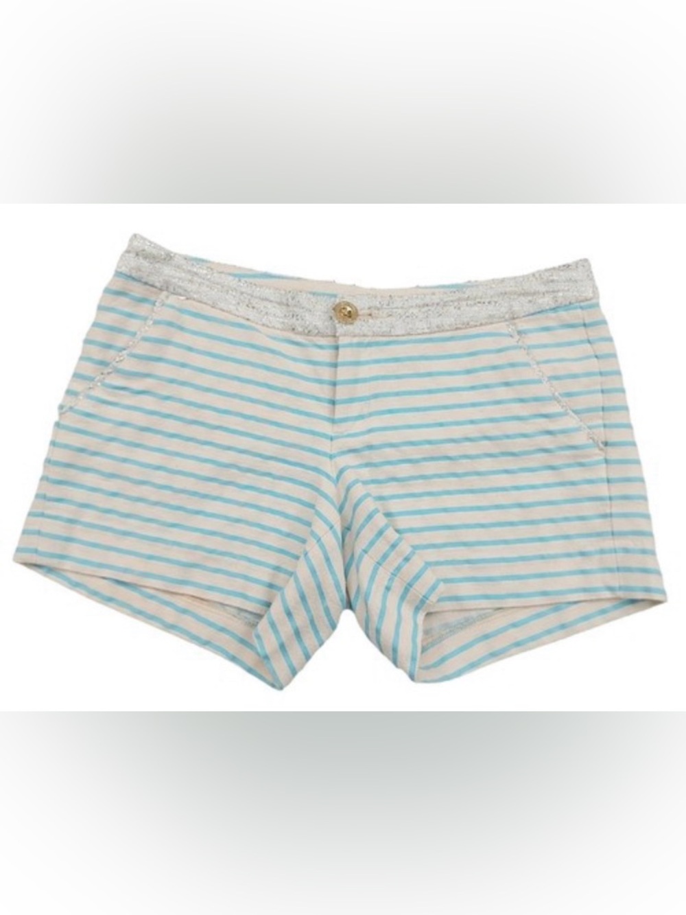 Lilly Pulitzer Blue and Cream Striped Shorts. New without tags sz 14